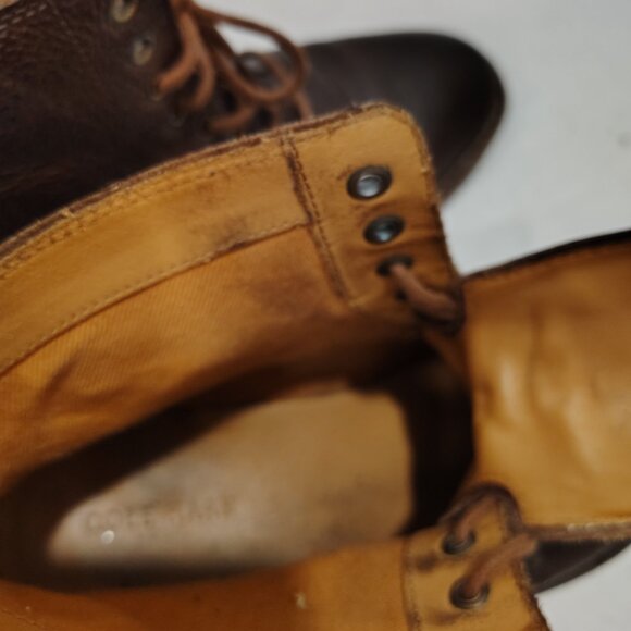 Cole Haan Men’s Chestnut Brown Leather Lace Up Chukka Boots Size 10 1/2 - Picture 9 of 13